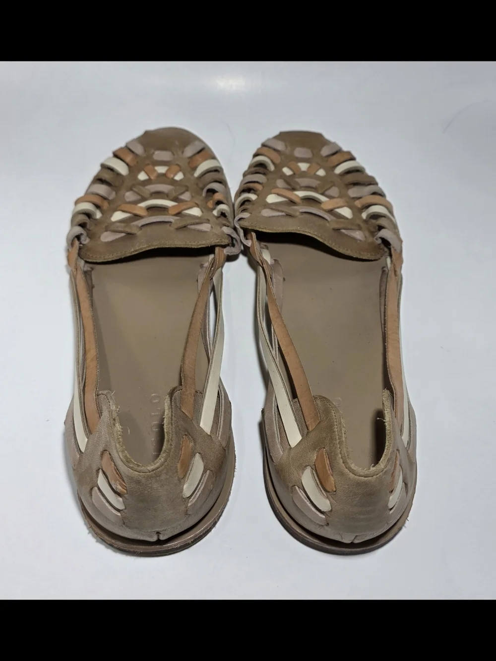 Nisolo Women’s Leather Huarache Slingback Sandals Multicolor Woven Size 11